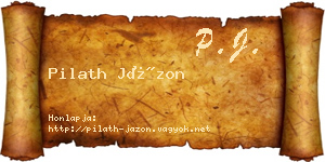 Pilath Jázon névjegykártya